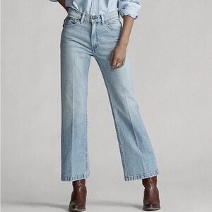 Polo Ralph Lauren Laight Cropped Flare Jeans Women's Size 27 Light Indigo